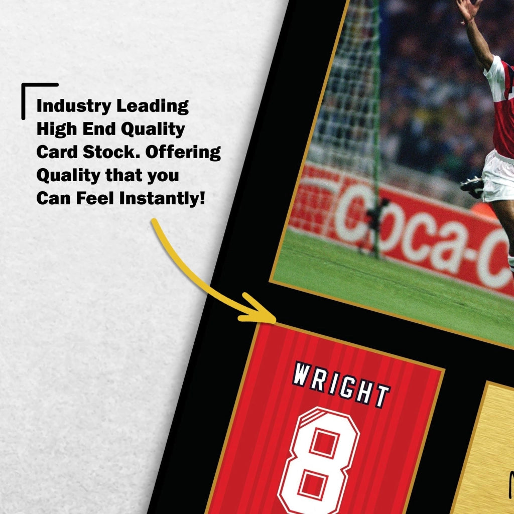 Foto autografata di Ian Wright, formato A4, 297x210 mm, poster, regalo per appassionati di calcio