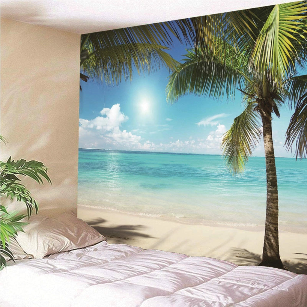 Tappeto da parete, motivo: sole e nuvole, dimensioni 240x220 cm, materiale: poliestere