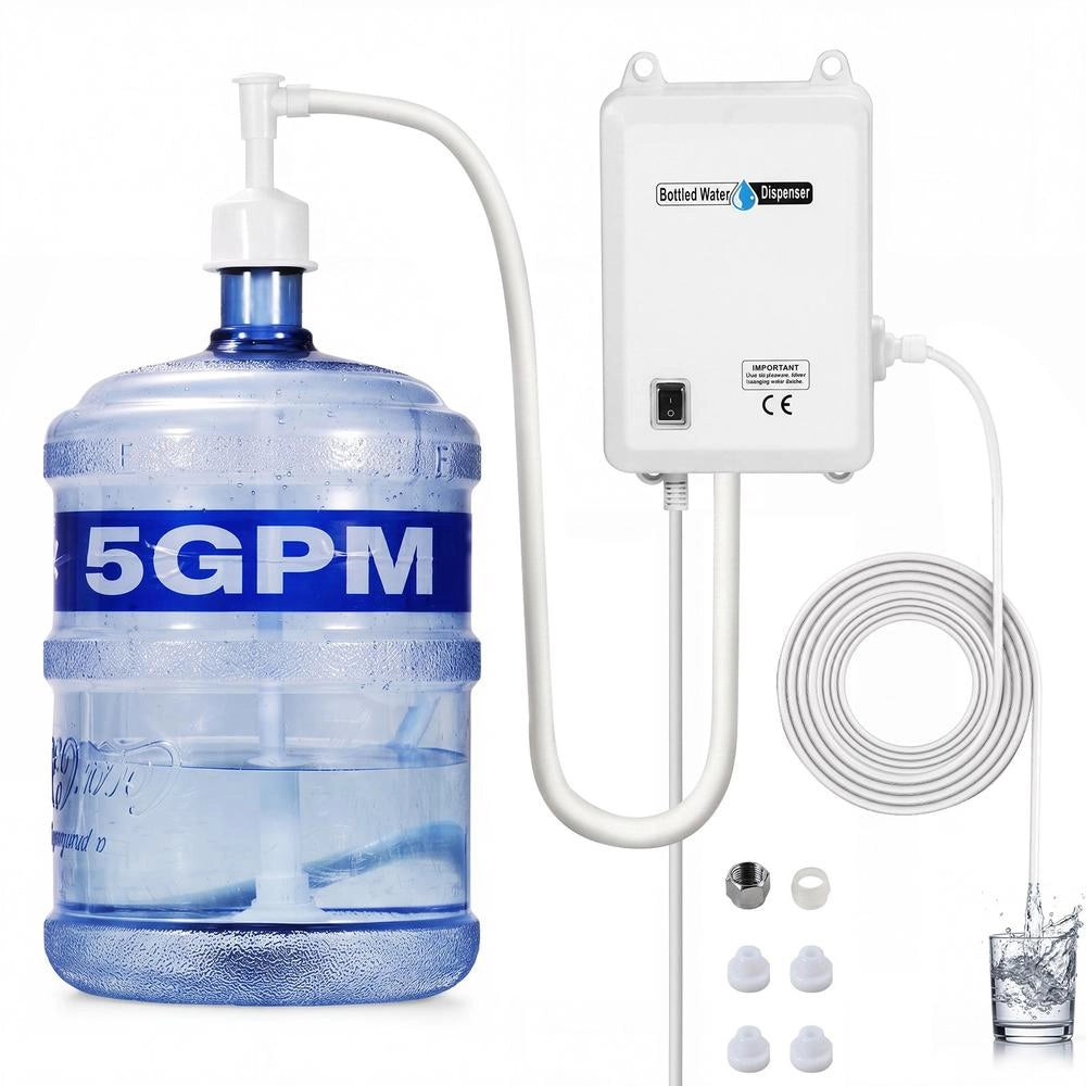 Pompa di Erogazione Acqua in Bottiglia 35W 3,78 L/min Sistema di Distribuzione 40 PSI per Bottiglioni 11-22L Facile da Installare per Casa e Cucina