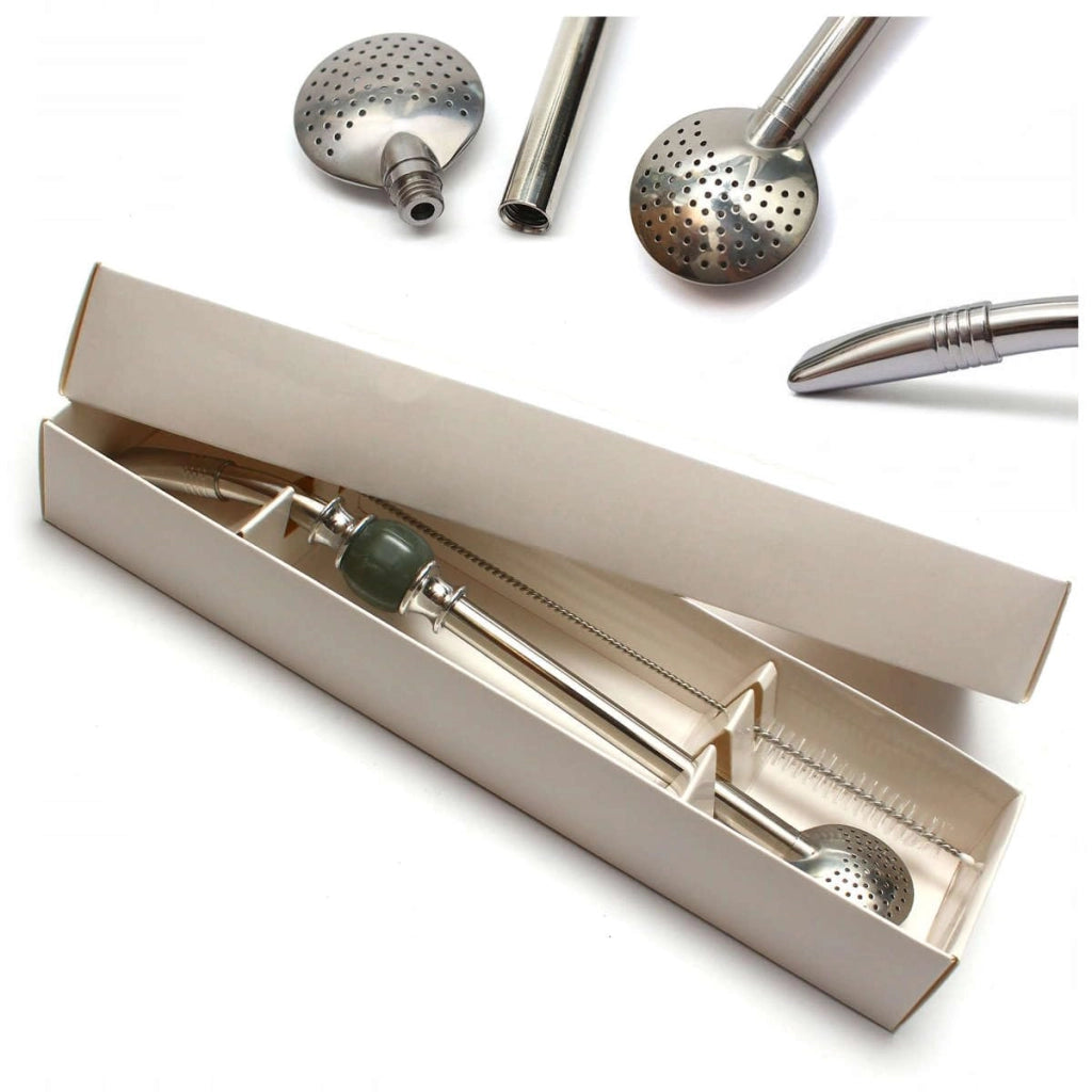 Set di 2 cannucce in acciaio inossidabile per yerba mate, lunghezza 22 cm, con filtro