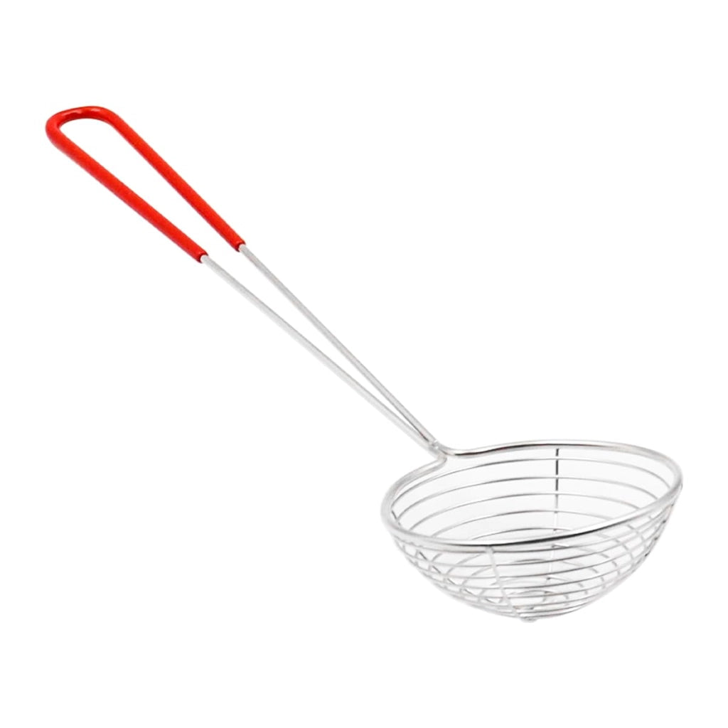 Set di due cucchiai in acciaio inossidabile per schiuma, due dimensioni, colino da cucina