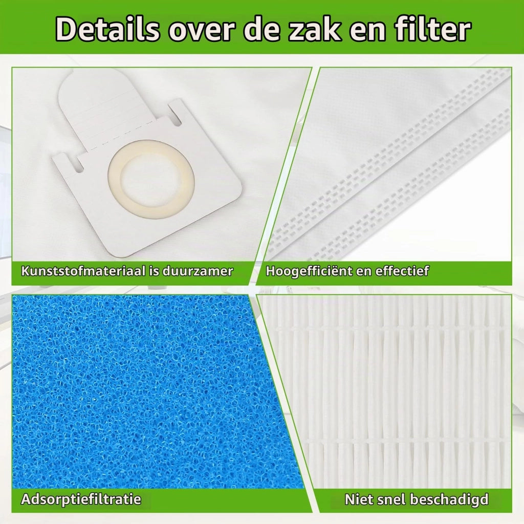 Set di sacchetti per aspirapolvere, 12 pezzi, compatibili con gli aspirapolvere Thomas Aqua Pet & Family