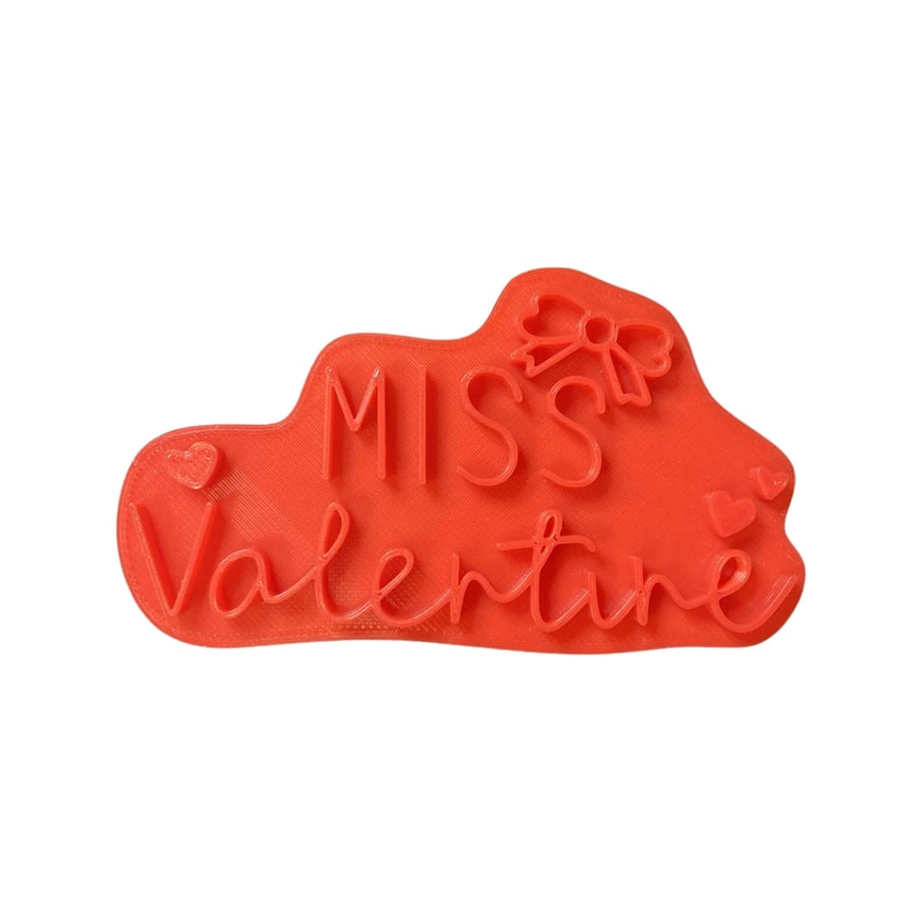 Stampo per biscotti "Miss Valentine" da 11 cm, con timbro decorativo