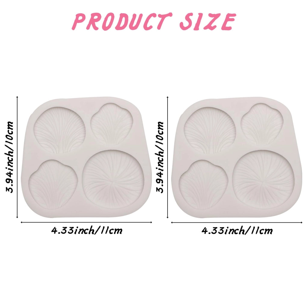 Stampo in silicone a forma di fungo e Ginkgo Biloba, confezione da 2 pezzi, dimensioni 20x11 cm