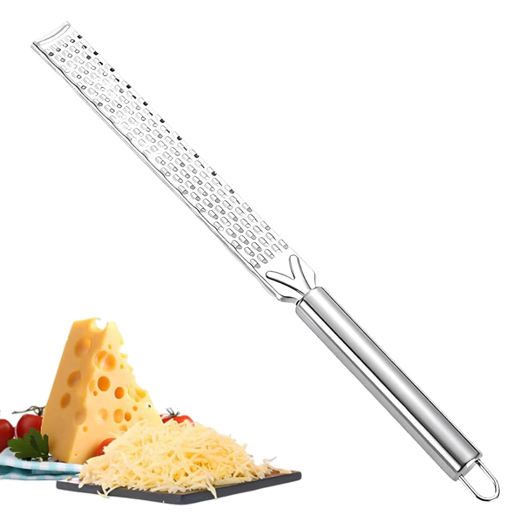 Grattugia in acciaio inossidabile, lunga, per formaggio, cioccolato e agrumi