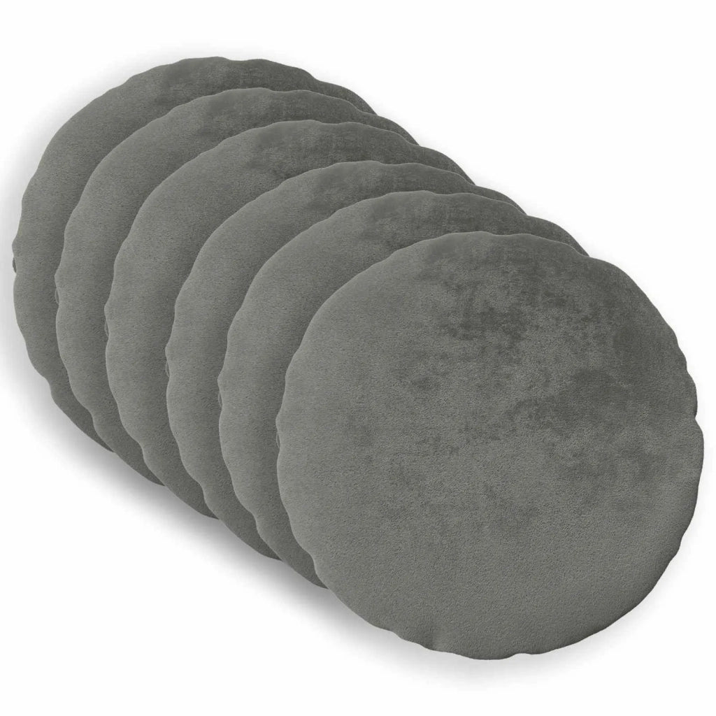 Federa 6 pz HEERLEN Grigio Scuro Diam. 60 cm Flanella 923108