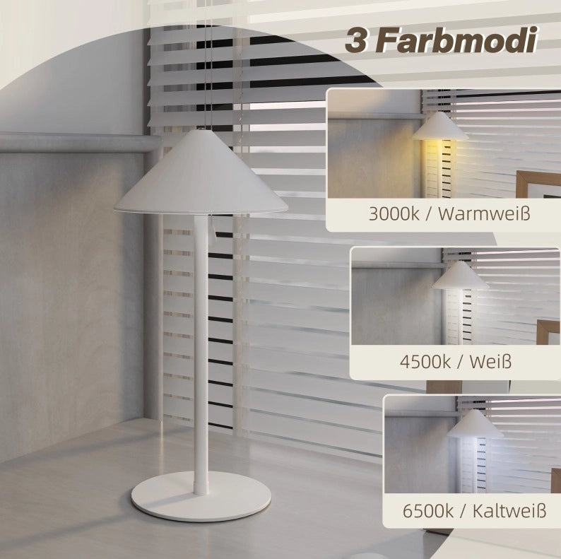 LAMPADA da tavolo LED ricaricabile Ø 15 x 31,5 cm bianca, Set da 2 pezzi