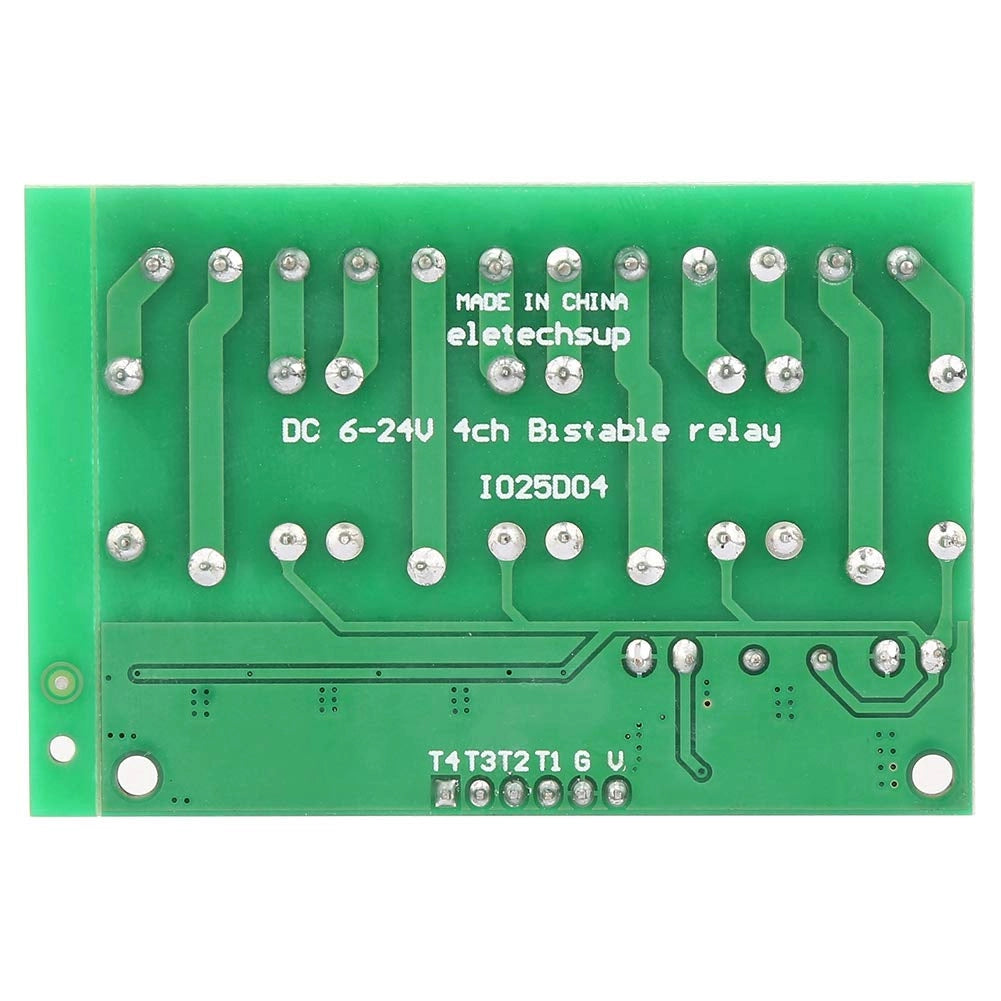 Modulo relè a 4 canali, flip-flop, 6-24V DC, con auto-mantenimento