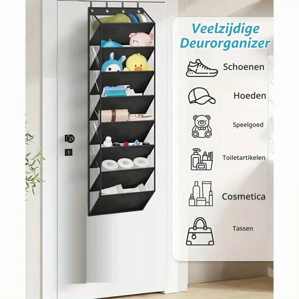 Organizzatore per scarpe da appendere alla porta, con 10 ripiani, capacità per 20 paia, altezza 180 cm