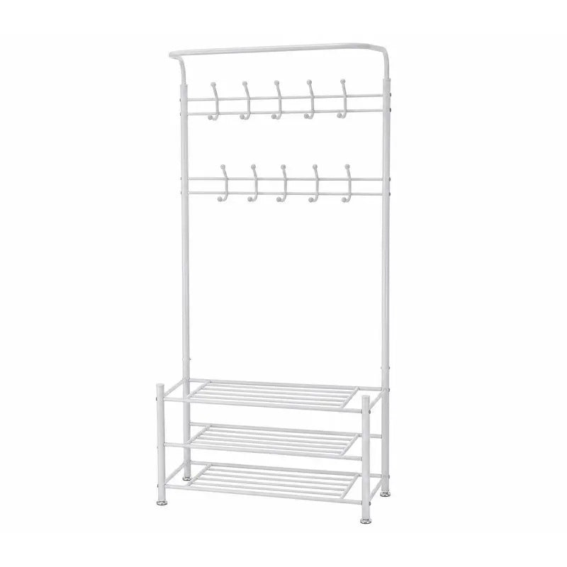Appendiabiti in metallo bianco cm 65x30xx191h