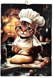 Pannello decorativo con animali: gatto aristocratico, motivo da cucina, legno, 25x18 cm