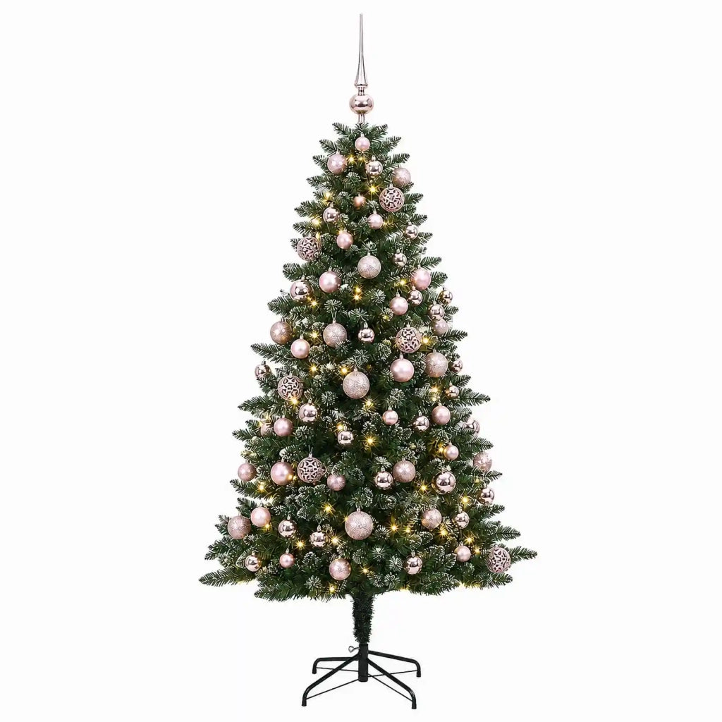 Albero di Natale Artificiale con Palline 210 cm 300 LED 3466723