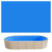Rivestimento Liner per Piscina Fuori Terra Ovale 360 x 623 cm, Telo Interno in Vinile Blu con Bordo a Incastro, Altezza 120 cm