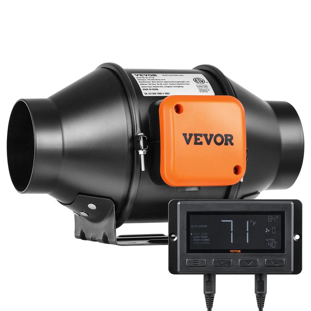 Ventilatore di Estrazione in Linea 10 cm GX-04-100, Aspiratore per Condotto 25W 220V, Ventola Silenziosa Regolabile per Casa e Fai da Te