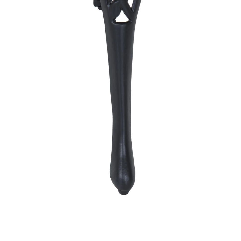 Set bistrot 3 pezzi da giardino con 1 tavolo rotondo e 2 sedie stile antico, per balcone e terrazzo, robusto e resistente, nero