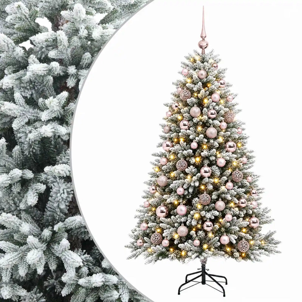 Albero di Natale Artificiale con Palline 210 cm 300 LED 3466720
