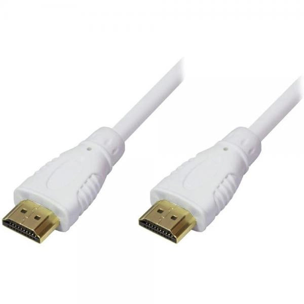 Techly Cavo Hdmi 0,5 Metri Terminali Oro Ethernet 4k Bianco Retail