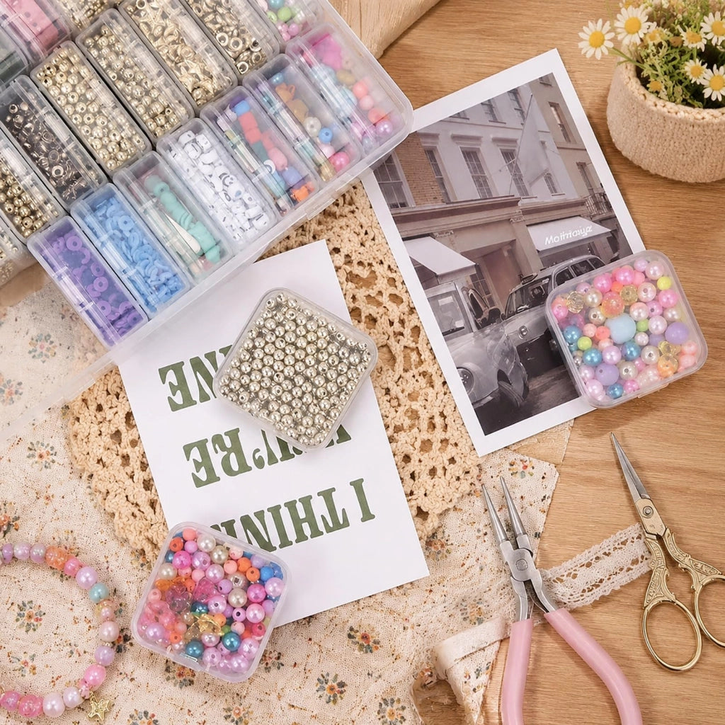 Scatola per la conservazione delle perle, con 30 contenitori trasparenti a scatto, dimensioni 5,5 cm