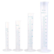 Set di cilindri graduati, in plastica, 4 pezzi, capacità da 10 a 100 ml