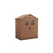 Casetta da Giardino Keter in Resina Effetto Legno 190 x 122 x 221 cm 2 Porte Darwin Brown