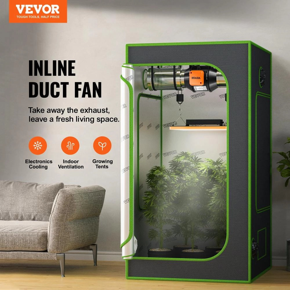 Ventilatore di Estrazione in Linea 10 cm GX-04-100, Aspiratore per Condotto 25W 220V, Ventola Silenziosa Regolabile per Casa e Fai da Te