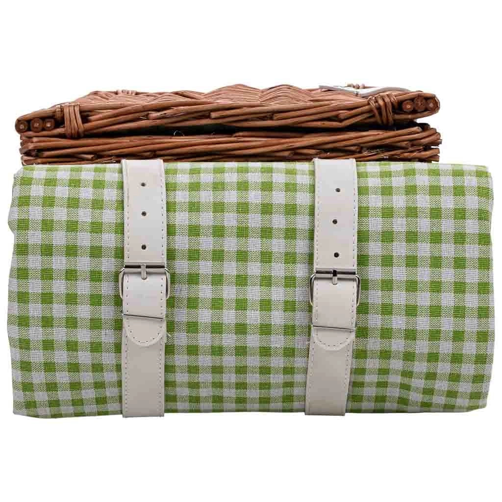 Cesto da picnic 4 persone marrone 40x28x19 cm