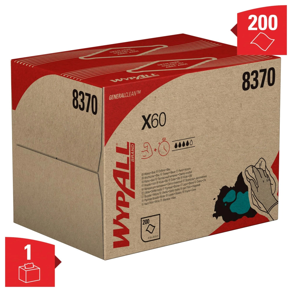 Salviette detergenti, 200 pezzi, colore blu, confezione dispenser