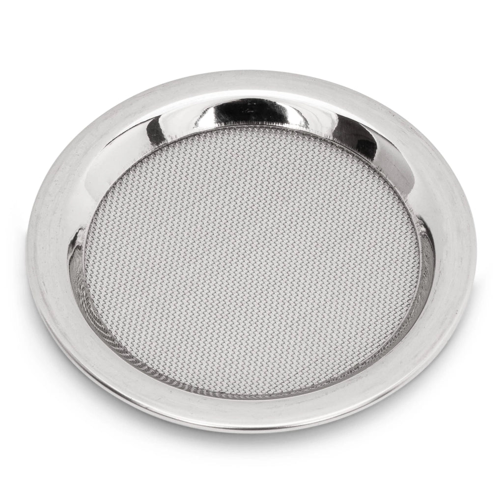 Piatto in acciaio inossidabile per affumicatura, forma rotonda, diametro 7 cm. Accessorio per affumicatura