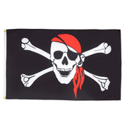 Bandiera pirata, bandana rossa, 180x120 cm, poliestere 100D