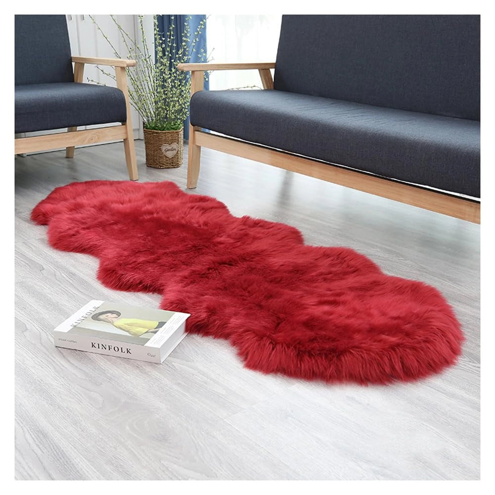 Tappeto in ecopelle, dimensioni 60x100 cm, a pelo lungo, morbido e soffice, ideale per il soggiorno