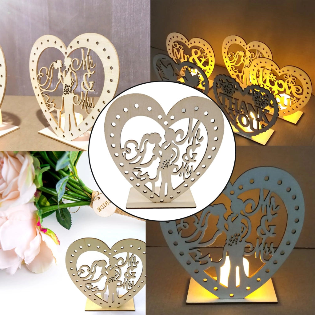 Ciondolo in legno per regalo di matrimonio, decorazione per la coppia sposa, 1 pezzo