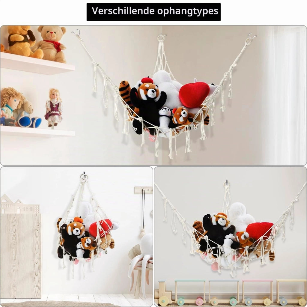 Amaca per appendere i peluche, 105x140 cm, cotone, stile bohémien