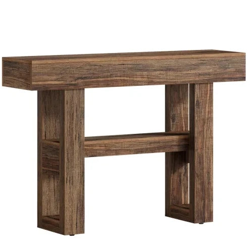 Consolle 105x30x80 cm in MDF marrone stile farmhouse per ingresso e piccoli spazi