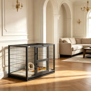 Gabbia per cani da interno in acciaio nero 94 x 60 x 64 cm