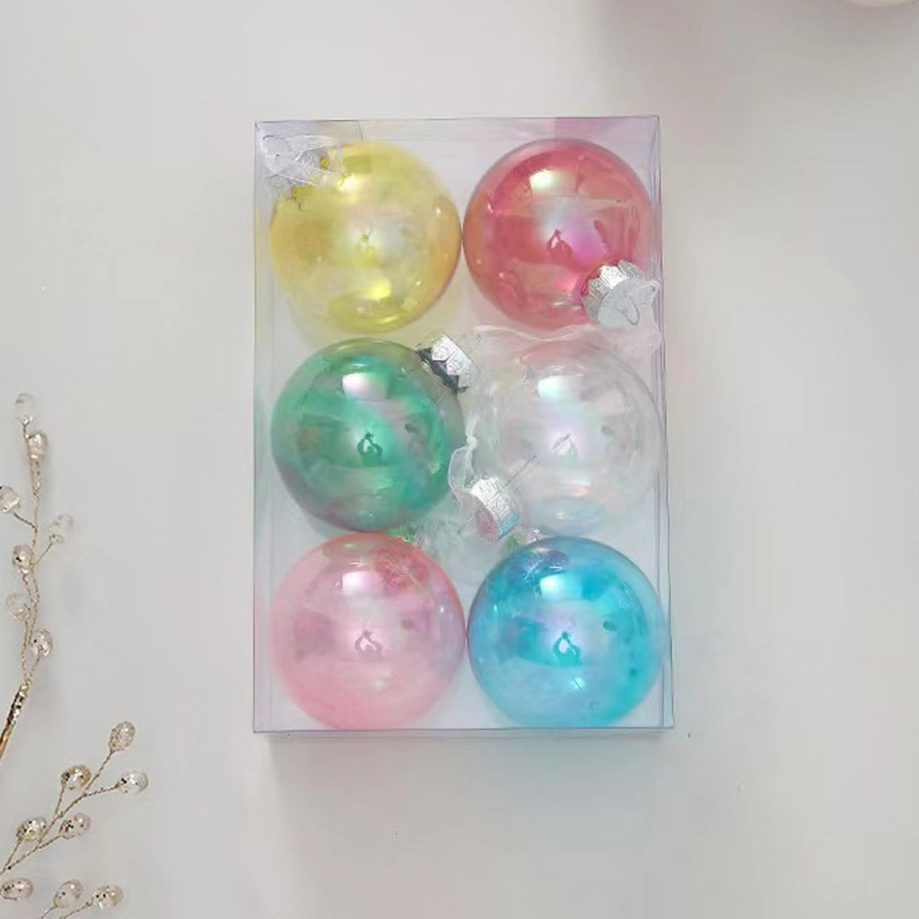 12 sfere di plastica iridescente, diametro 60 mm, set di decorazioni