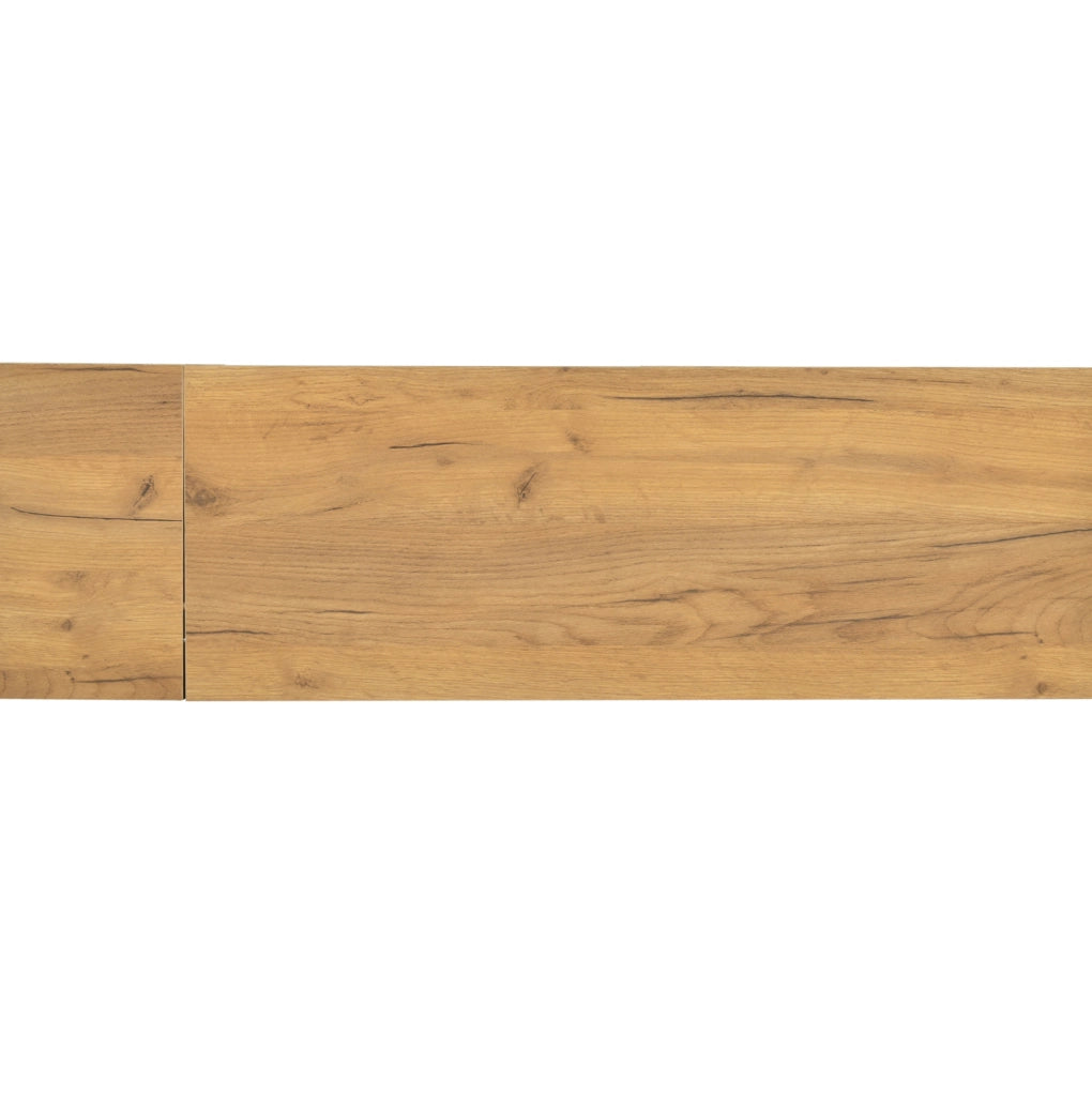 Mobile porta TV 175x31,5x45 cm con 3 armadietti, ripiano centrale in vetro temperato, adatto per TV fino a 75 pollici, finitura legno naturale e nero