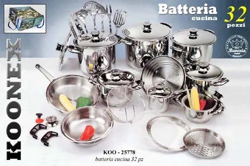 Batteria da cucina 32 pezzi