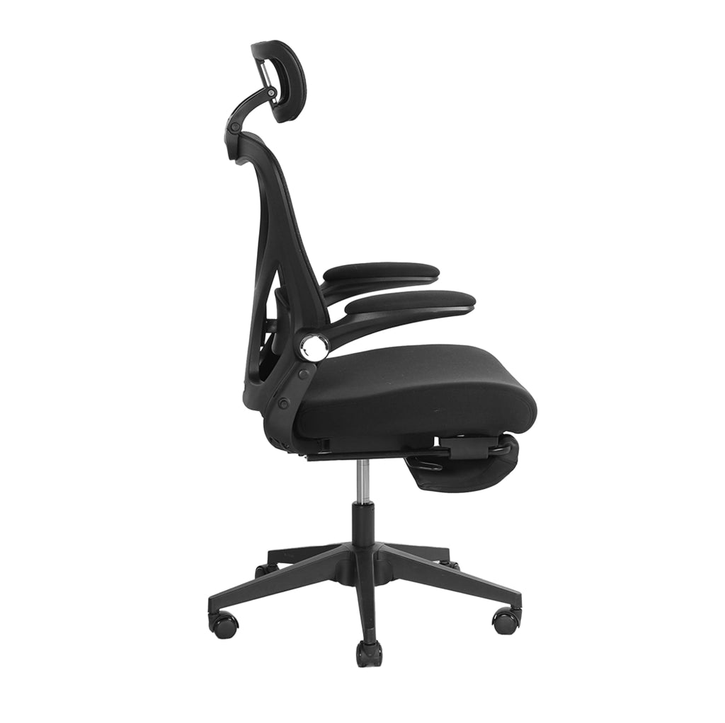 Sedia da ufficio ergonomica 62 x 48,5 x 129 cm nera, seduta in schiuma pieghevole