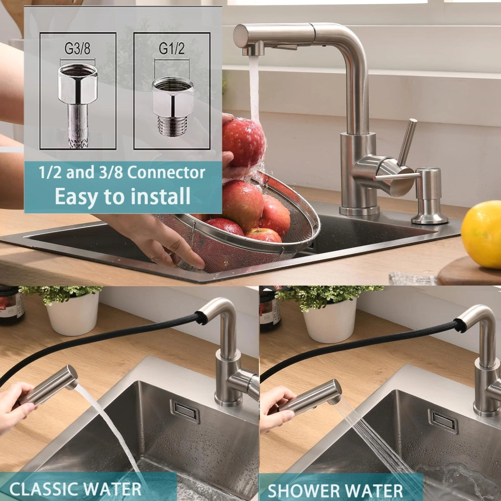 Lavello da incasso in acciaio inossidabile, dimensioni 35x50 cm, con miscelatore, per camper