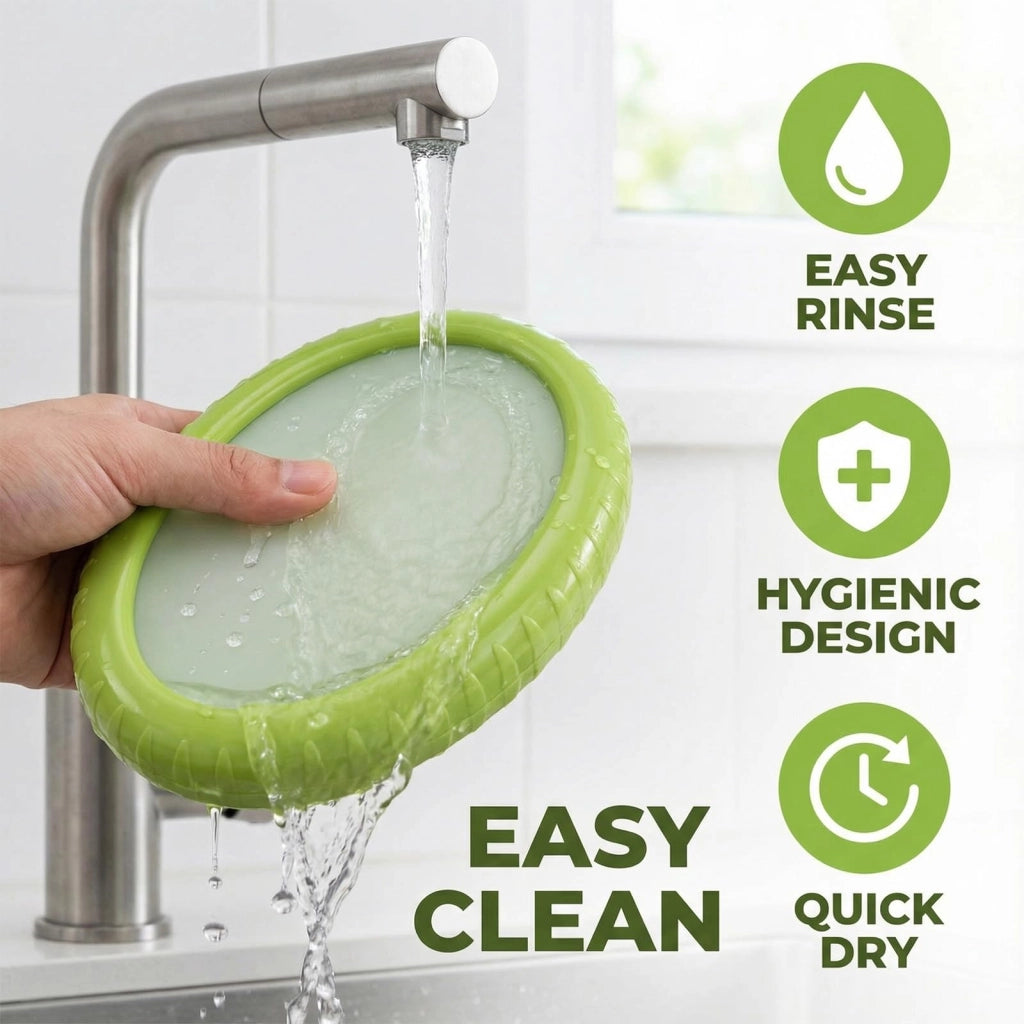 Set di 4 contenitori ermetici in silicone per la conservazione di frutta e verdura