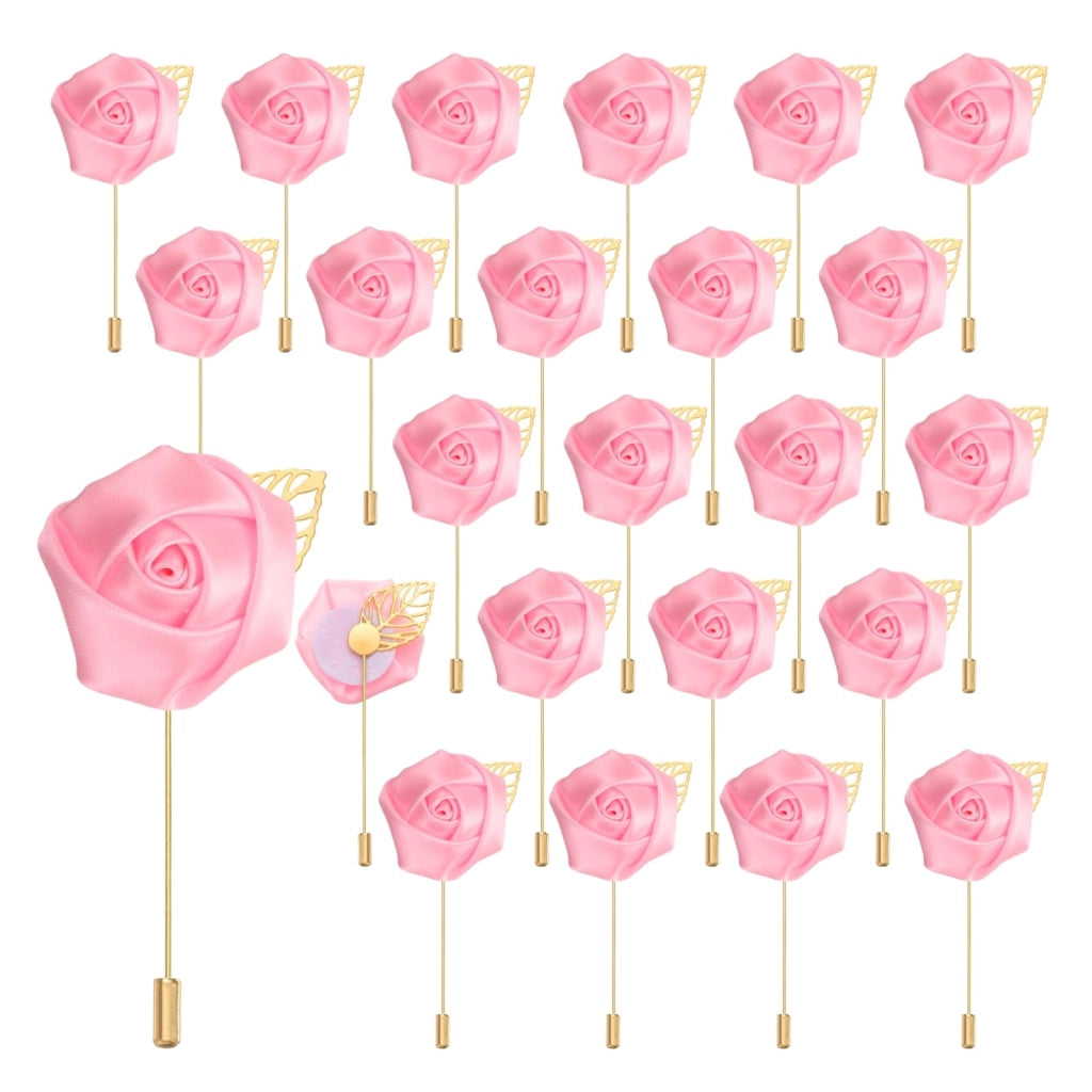 24 rose, boutonniere da sposa e per altri eventi.