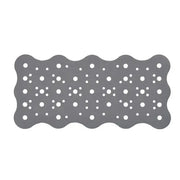 Tappeto vasca Oceano grigio antiscivolo con ventose 33 × 70 cm