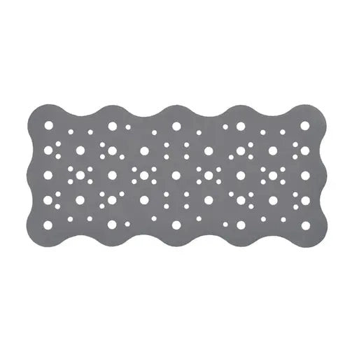 Tappeto vasca Oceano grigio antiscivolo con ventose 33 × 70 cm