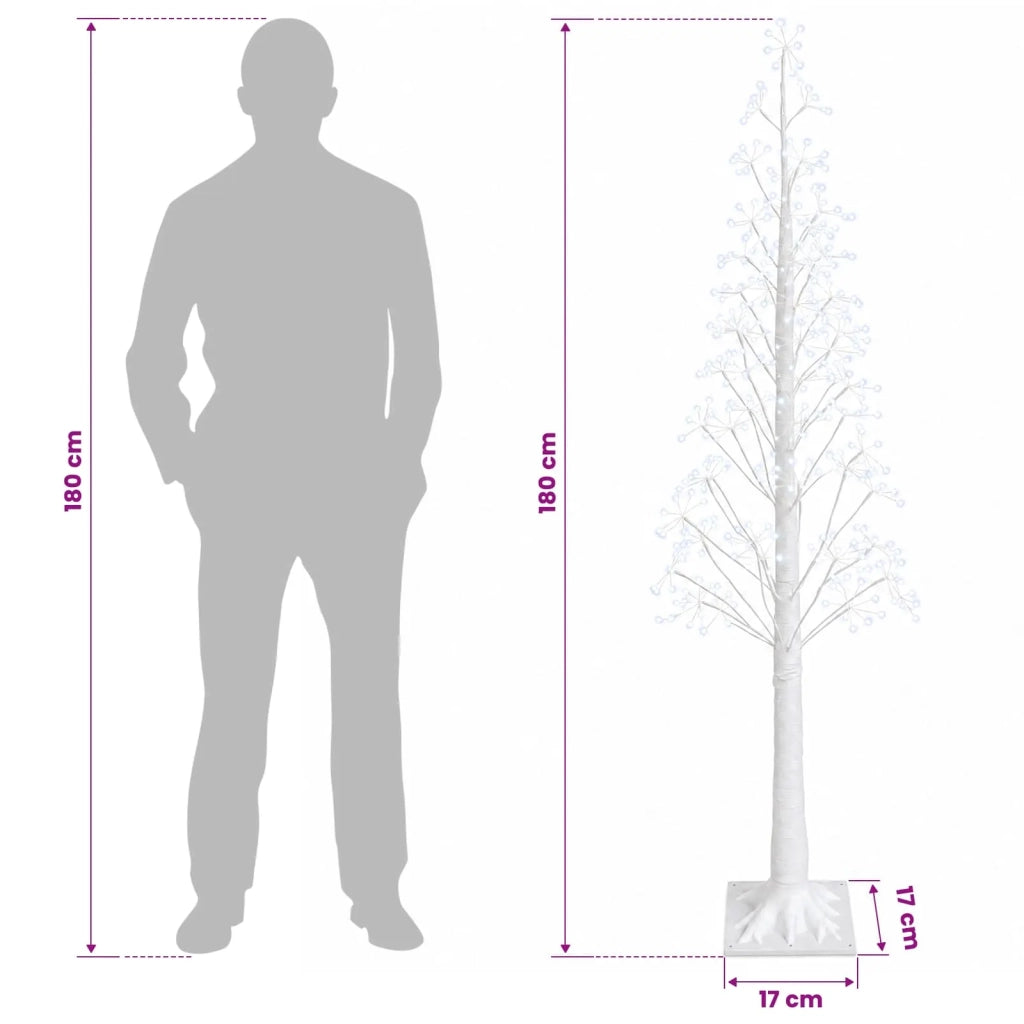 Albero di Natale Starburst Bianco 17 x 17 x 180 cm Plastica 42055270