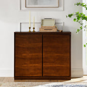 Credenza color noce in MDF con 2 ante e aperture posteriori