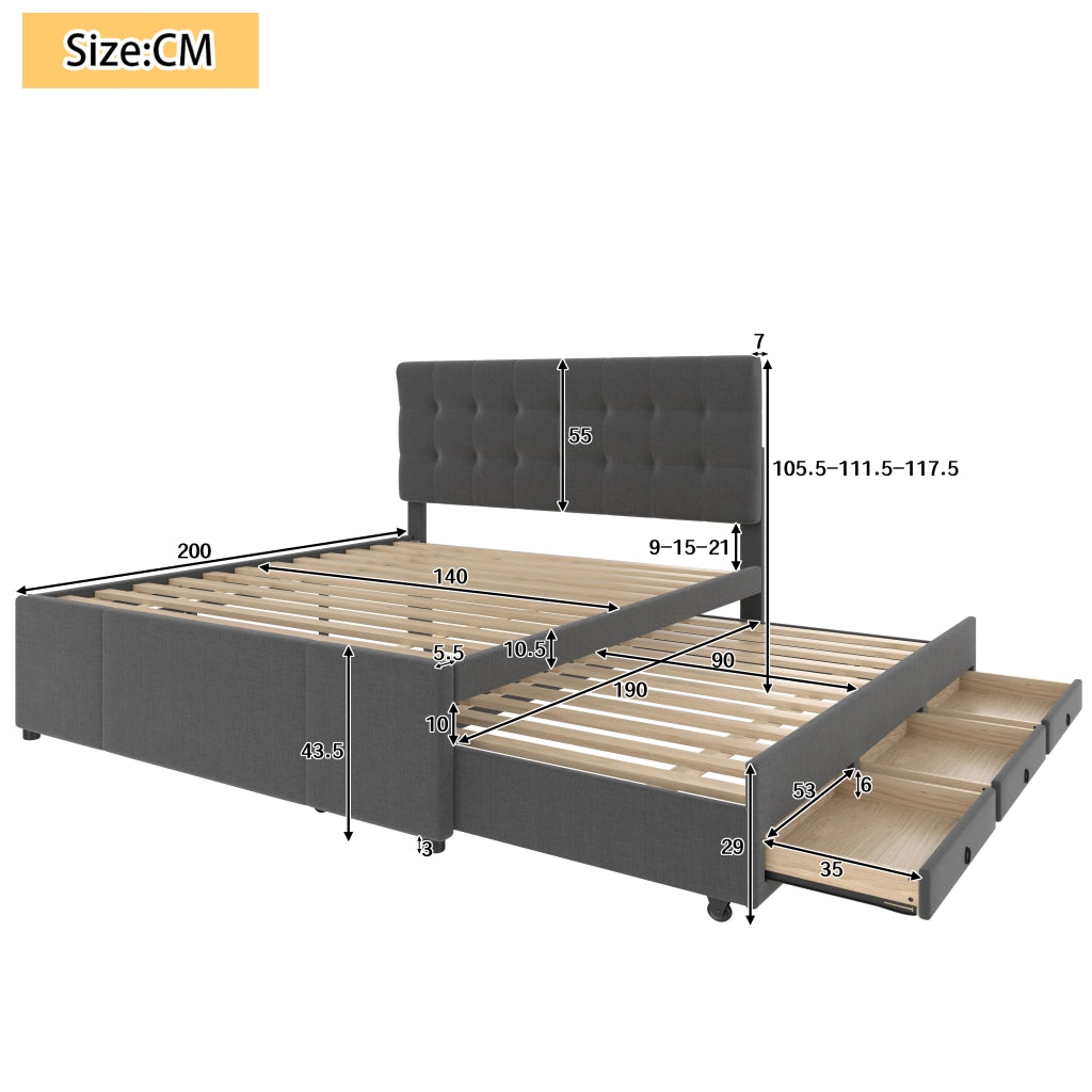 Letto 180 ¡Á 200 cm con contenitore idraulico; testiera lunga in velluto beige; lampade da lettura e USB