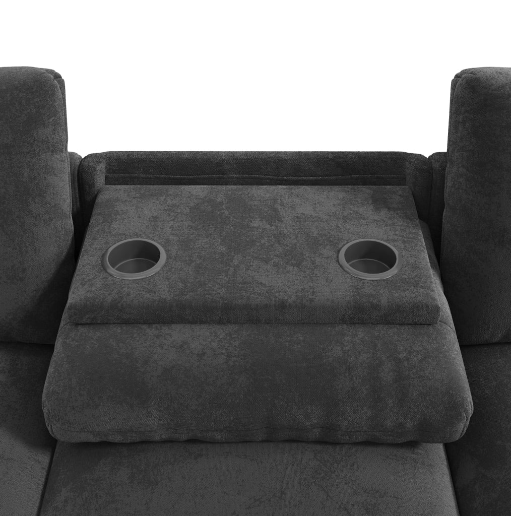 DIVANO Angolare reversibile con funzione letto 280x137x84 cm in ciniglia grigio