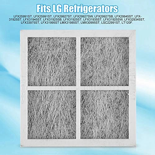 Confezione da 3 filtri per frigorifero compatibili con LT120F, a base di carbone attivo, dimensioni 80x80x8 mm