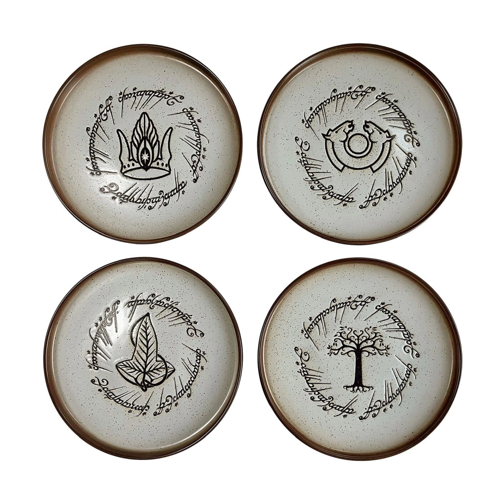 Set di 4 piatti piani, diametro 26 cm, in Vetroceramica, adatti al lavaggio in lavastoviglie