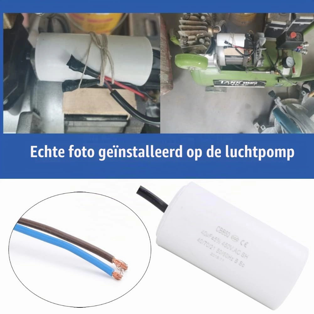 Condensatore per motori, 40 µF, serie CBB60, 450 V, in polipropilene